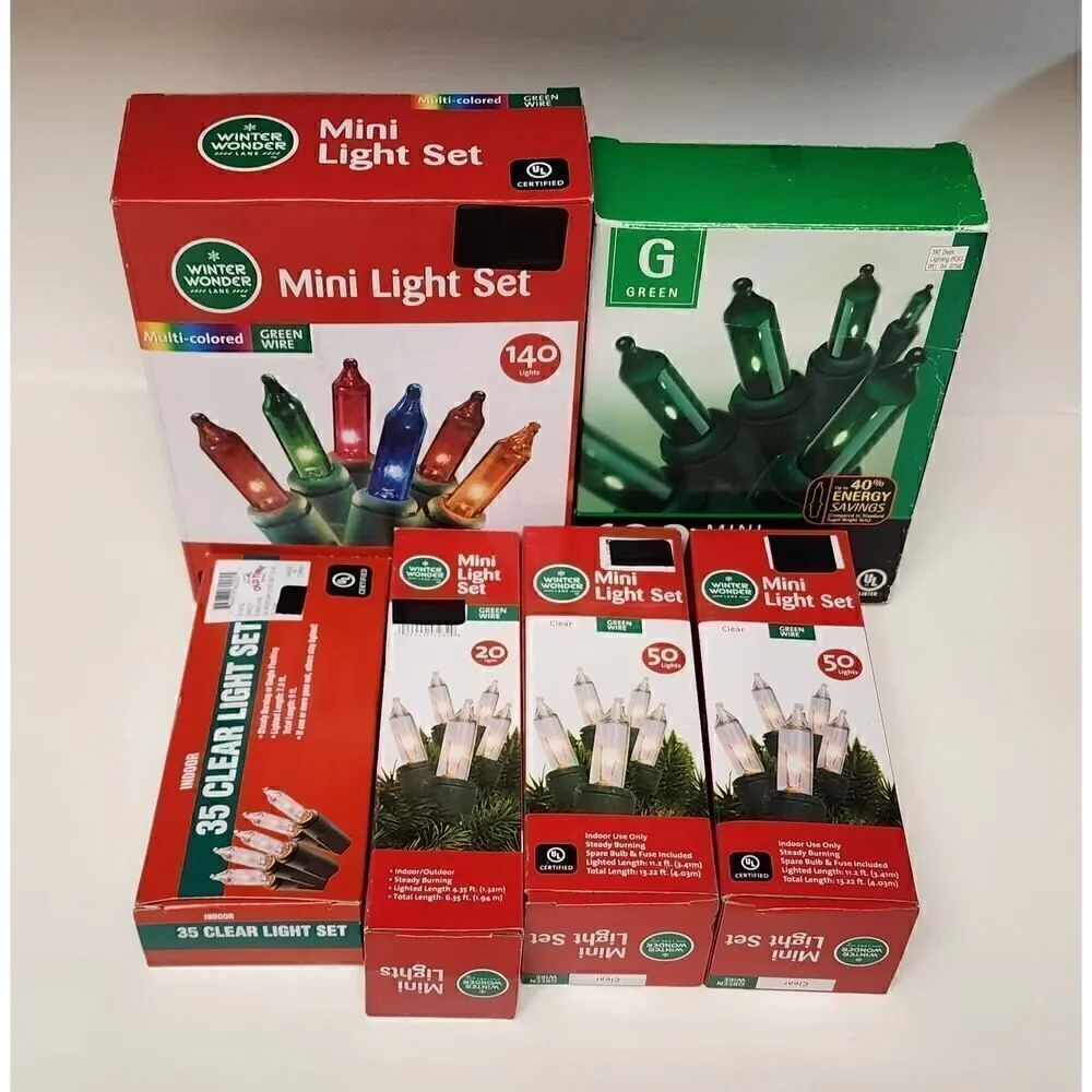 Winter Wonder Lane Lots Of 6 Boxes Christmas Mini Multi-Color LED Mini Lights